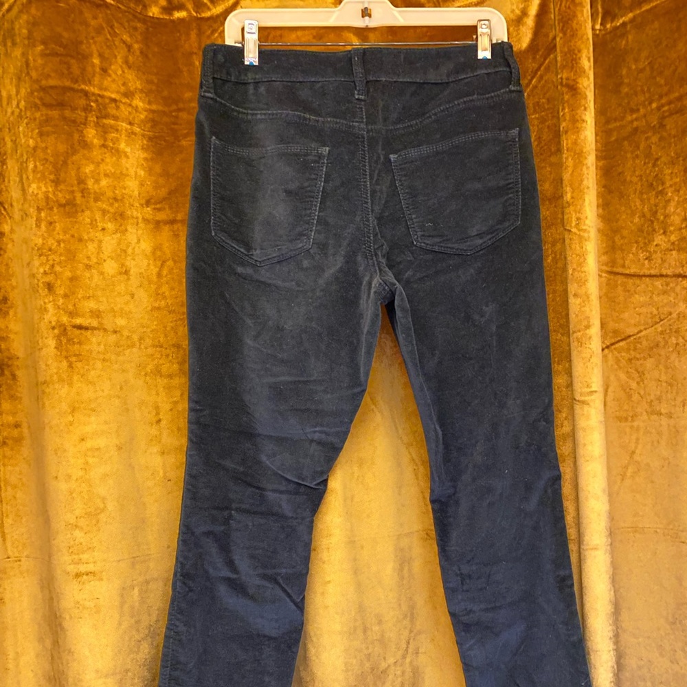 Velvet velour black pants skinny style universal thread